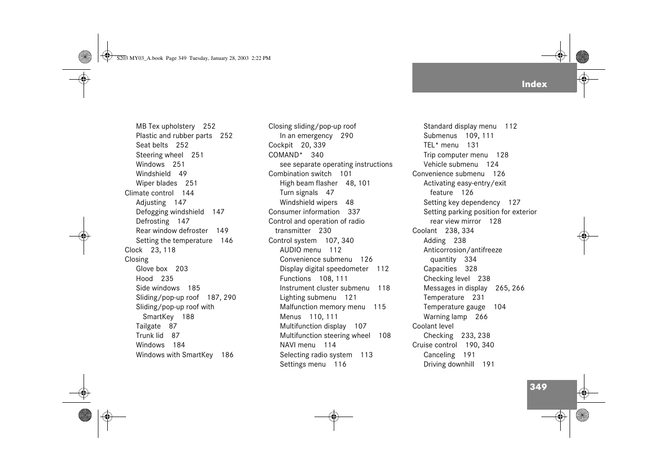 Mercedes-Benz 2003 C 240 4MATIC User Manual | Page 343 / 370