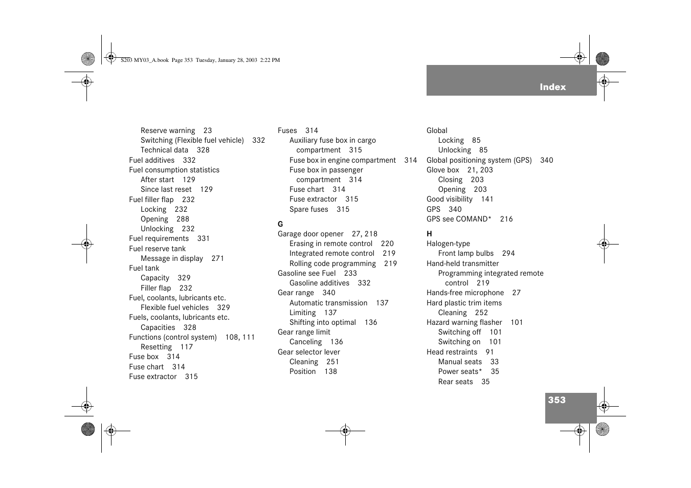 Mercedes-Benz 2003 C 240 4MATIC User Manual | Page 347 / 370