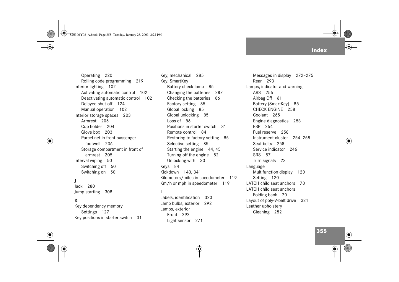 Mercedes-Benz 2003 C 240 4MATIC User Manual | Page 349 / 370