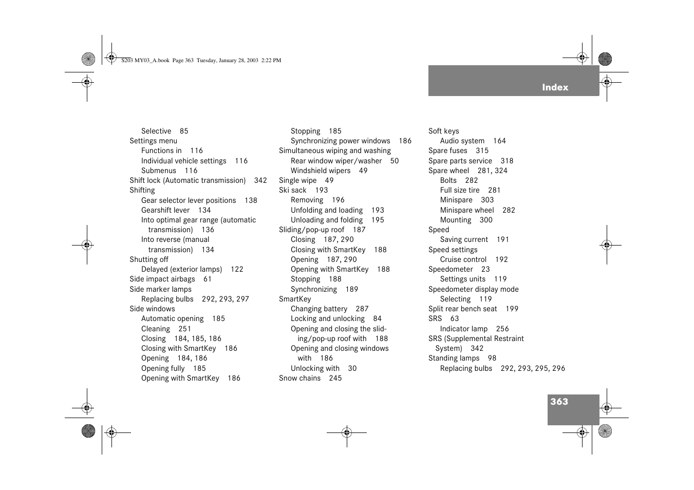 Mercedes-Benz 2003 C 240 4MATIC User Manual | Page 357 / 370