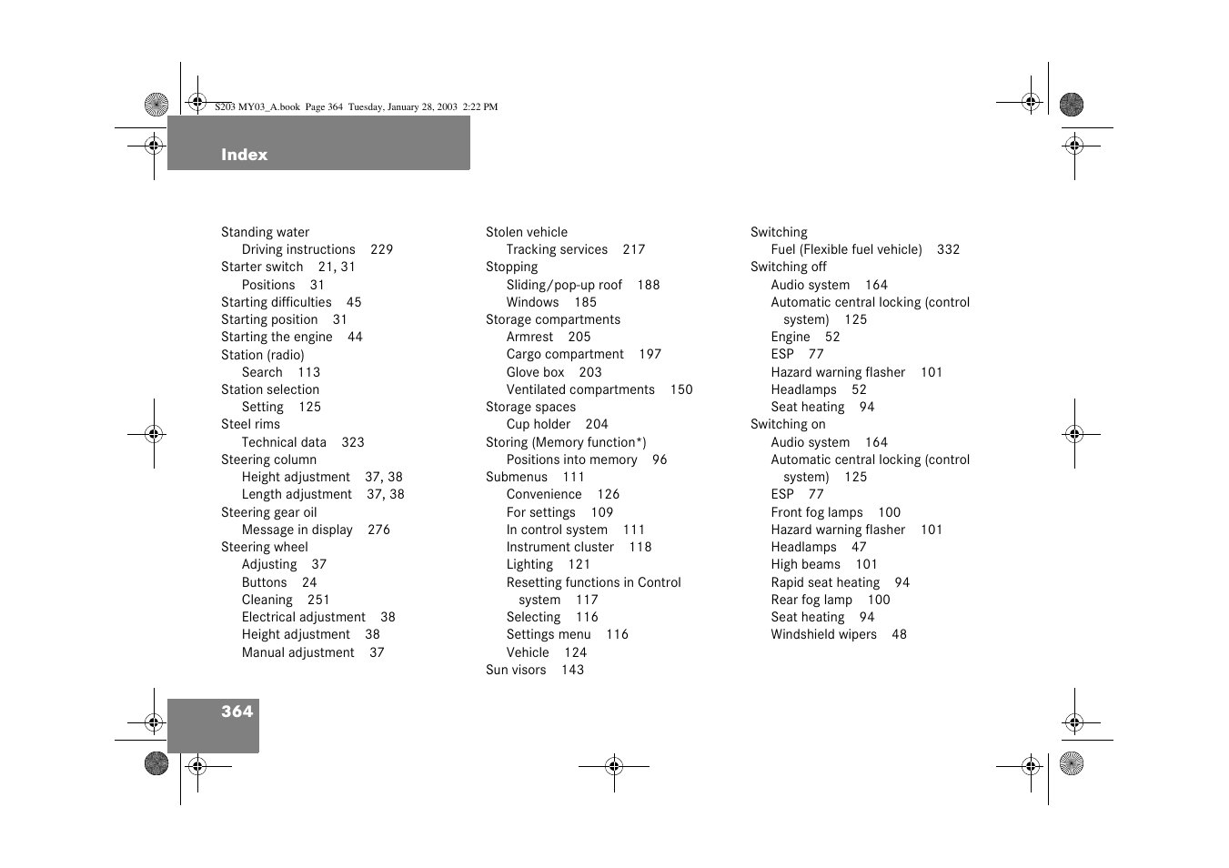 Mercedes-Benz 2003 C 240 4MATIC User Manual | Page 358 / 370