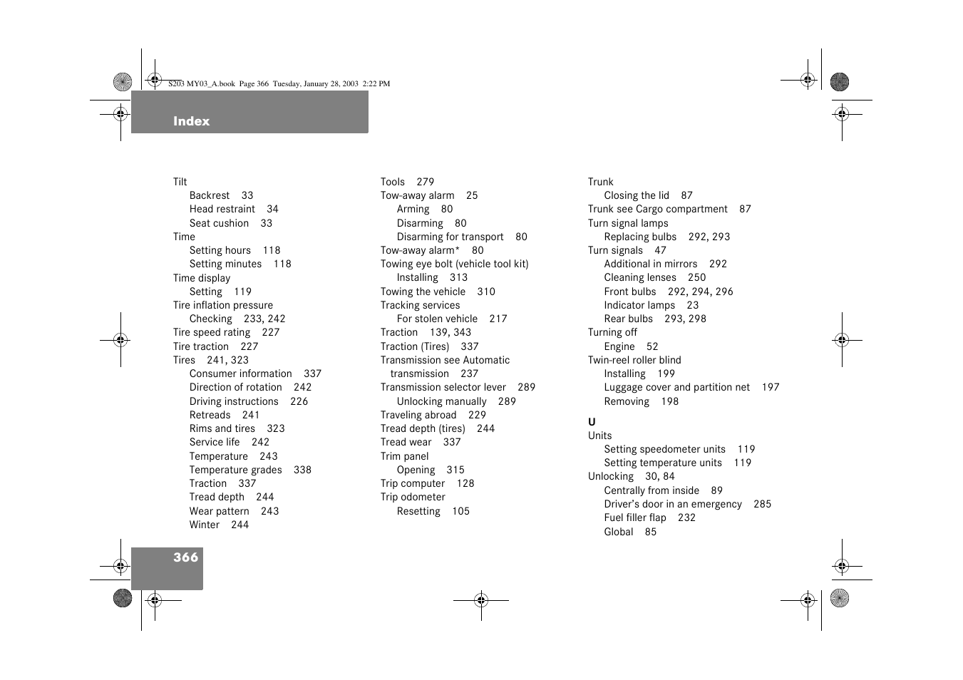 Mercedes-Benz 2003 C 240 4MATIC User Manual | Page 360 / 370