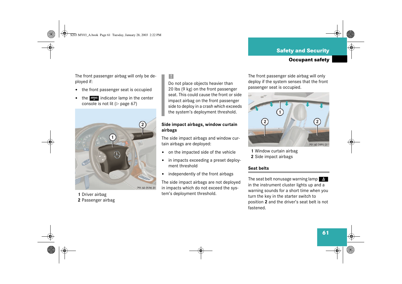 Seat belts | Mercedes-Benz 2003 C 240 4MATIC User Manual | Page 55 / 370