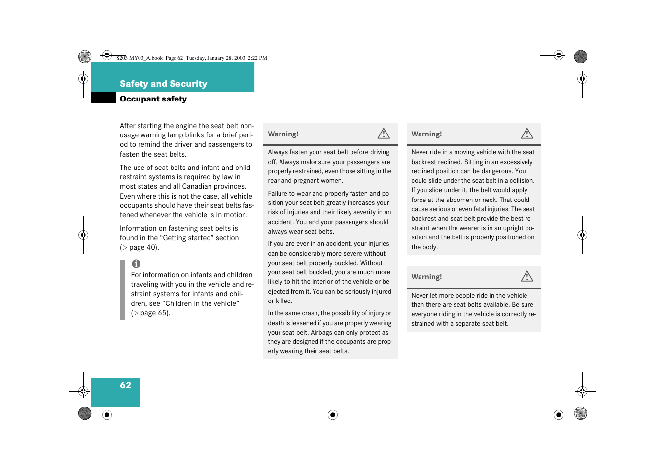 Mercedes-Benz 2003 C 240 4MATIC User Manual | Page 56 / 370