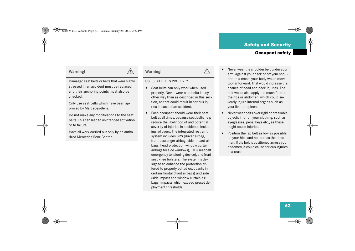 Mercedes-Benz 2003 C 240 4MATIC User Manual | Page 57 / 370