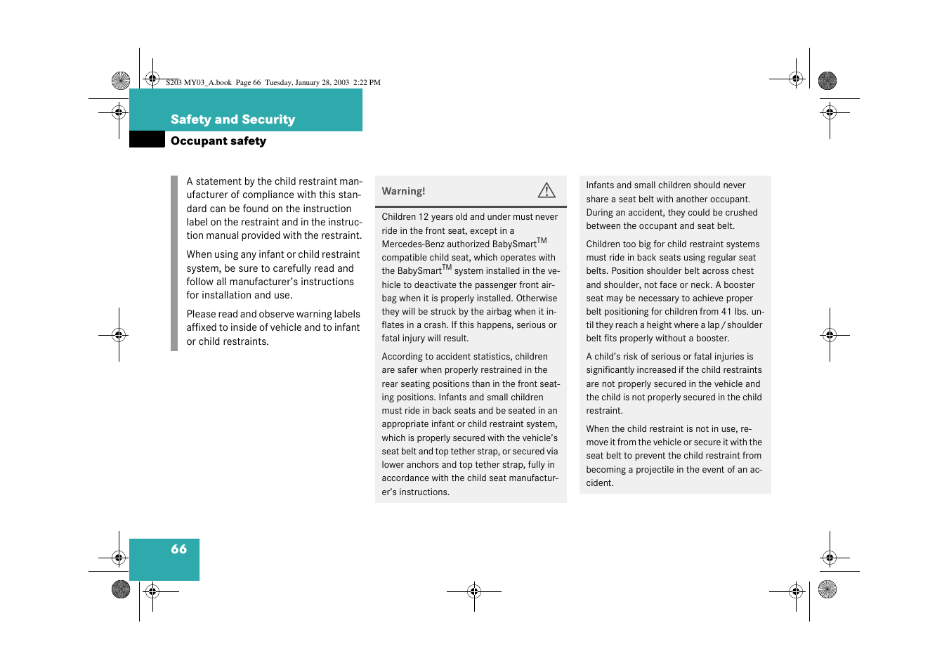 Mercedes-Benz 2003 C 240 4MATIC User Manual | Page 60 / 370