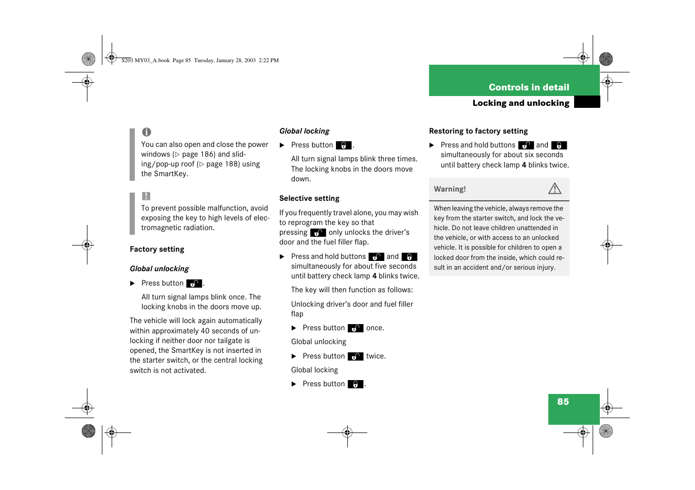 Mercedes-Benz 2003 C 240 4MATIC User Manual | Page 79 / 370