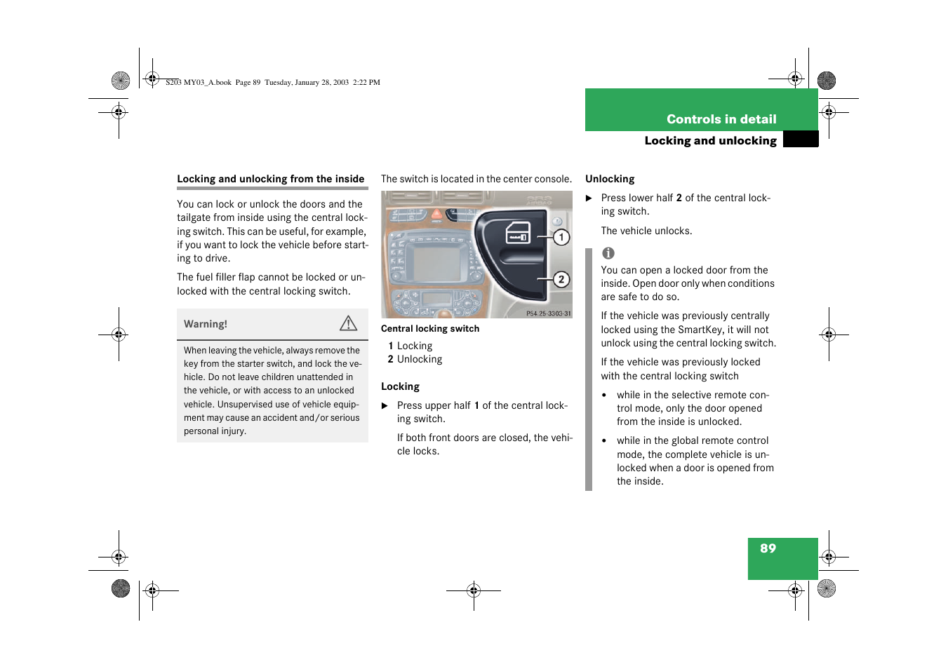 Mercedes-Benz 2003 C 240 4MATIC User Manual | Page 83 / 370