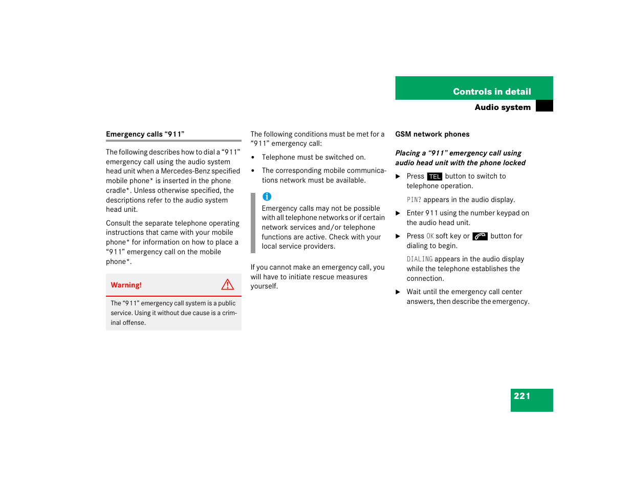 Mercedes-Benz pmn User Manual | Page 223 / 442