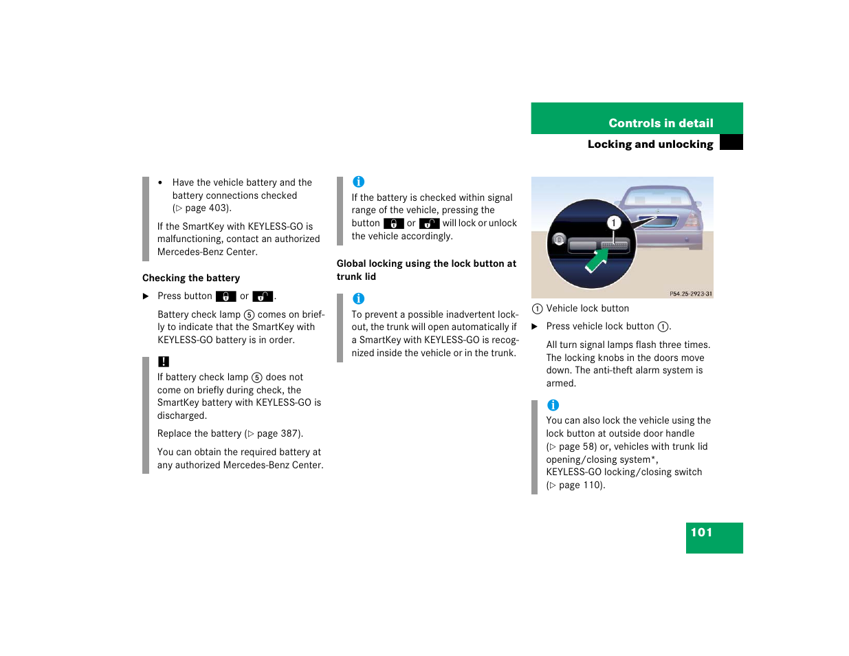 Mercedes-Benz S-Class User Manual | Page 103 / 474