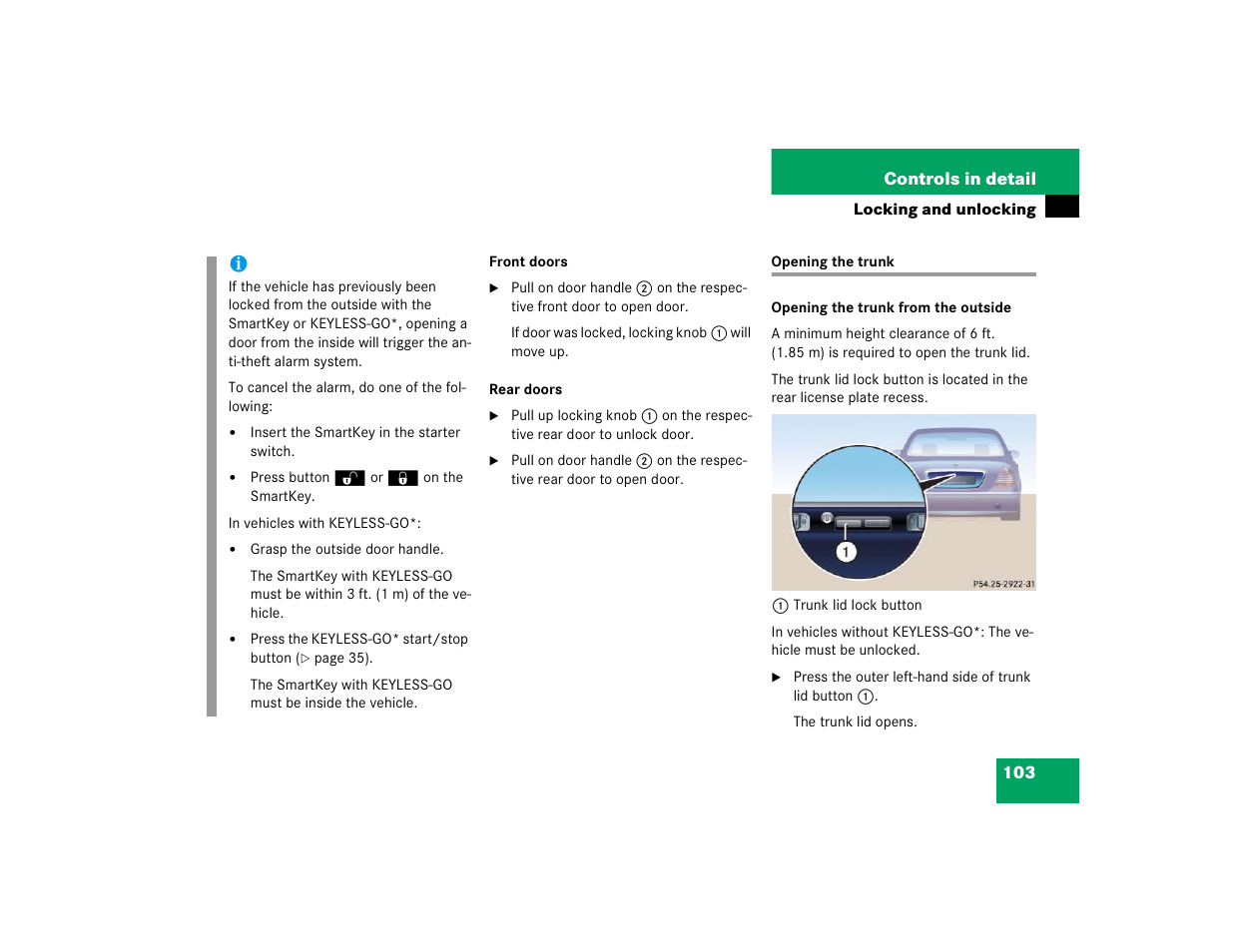 Mercedes-Benz S-Class User Manual | Page 105 / 474