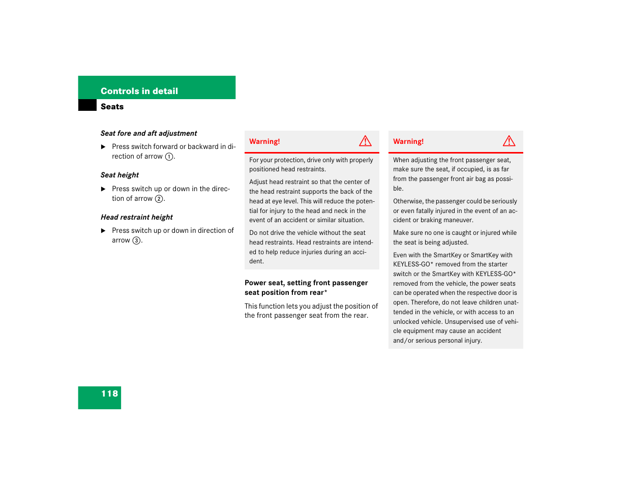 Mercedes-Benz S-Class User Manual | Page 120 / 474
