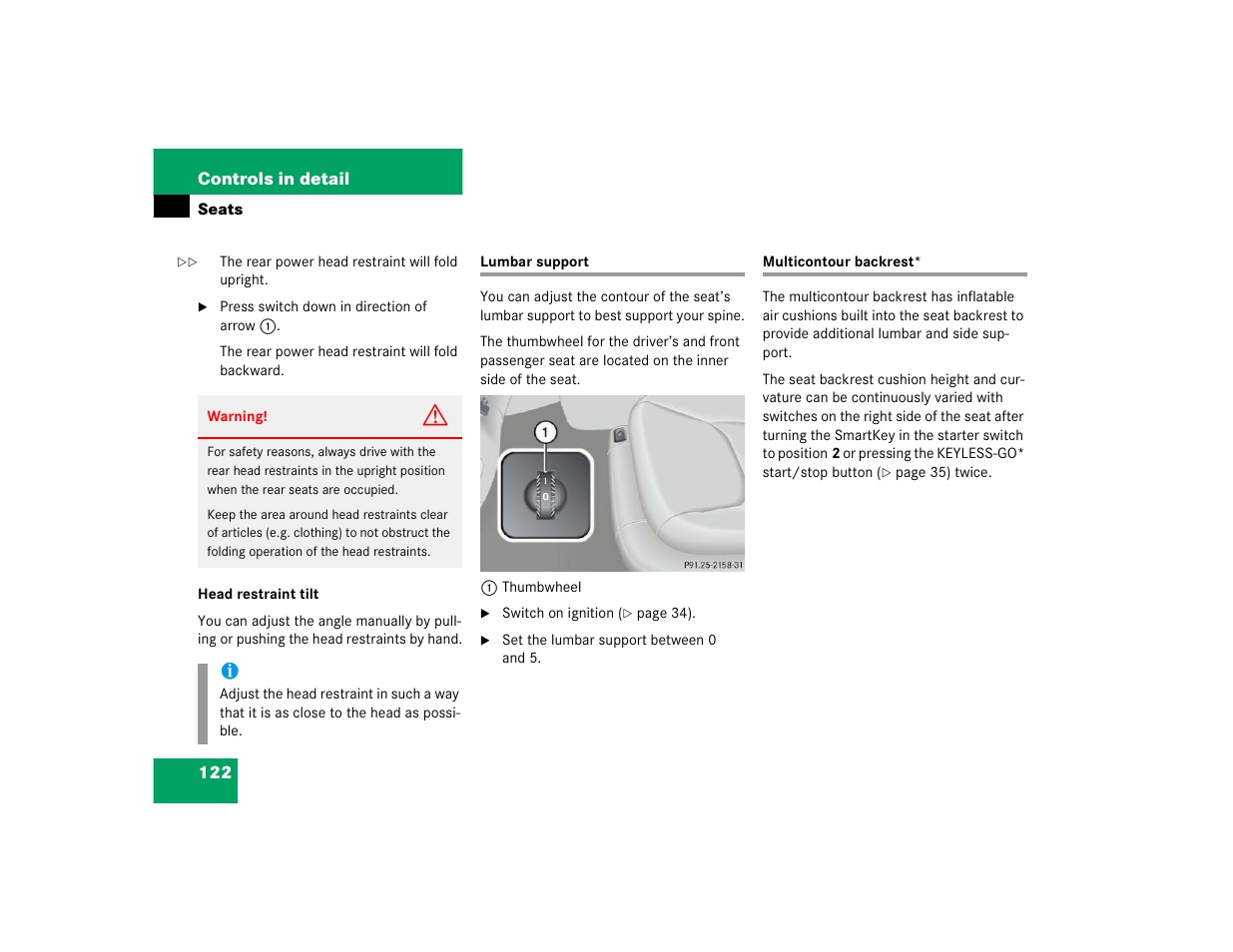 Mercedes-Benz S-Class User Manual | Page 124 / 474
