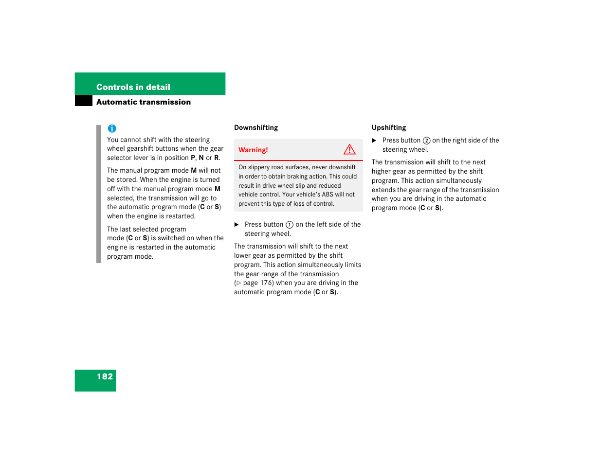 Mercedes-Benz S-Class User Manual | Page 184 / 474