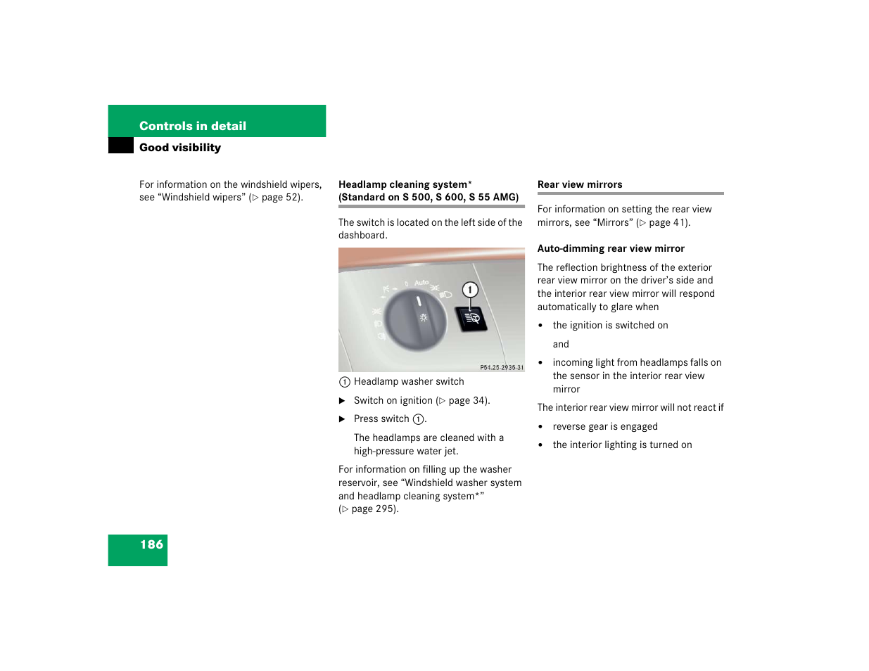 Mercedes-Benz S-Class User Manual | Page 188 / 474