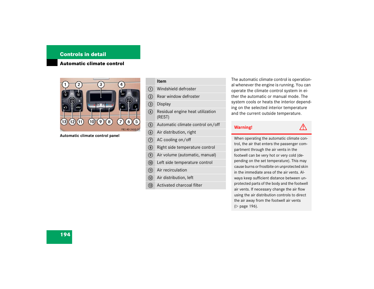 Mercedes-Benz S-Class User Manual | Page 196 / 474