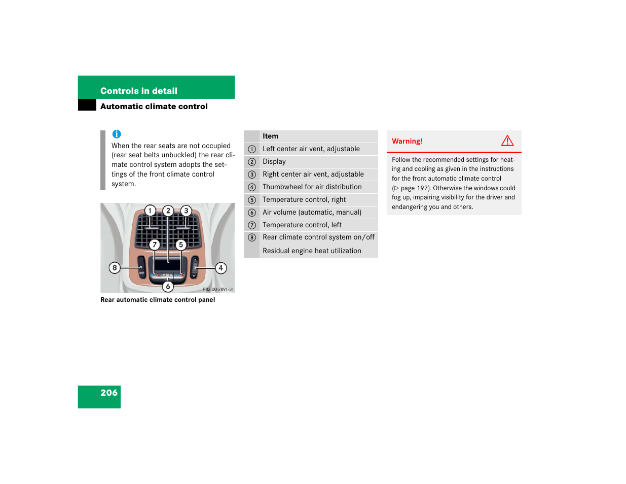 Mercedes-Benz S-Class User Manual | Page 208 / 474
