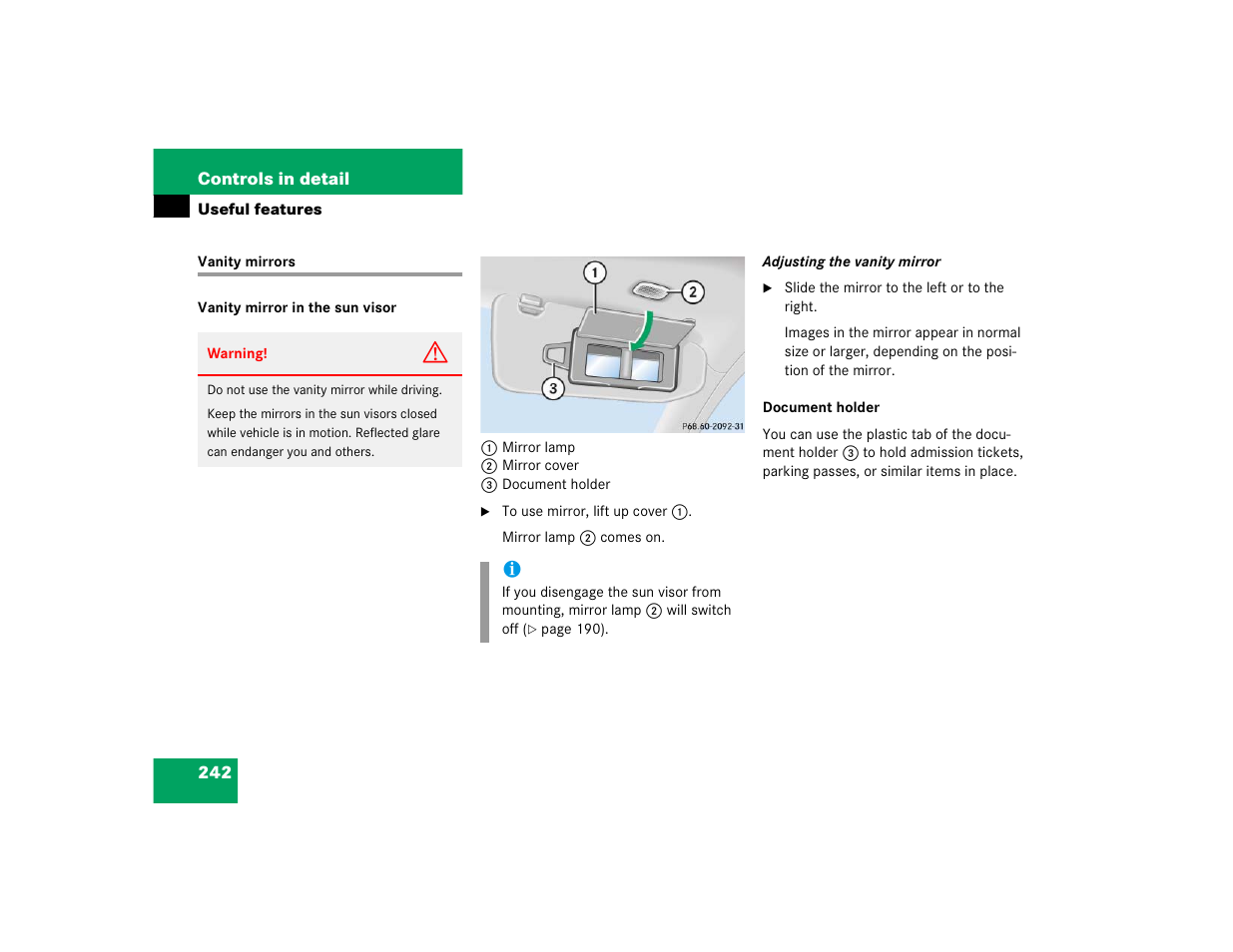 Mercedes-Benz S-Class User Manual | Page 244 / 474