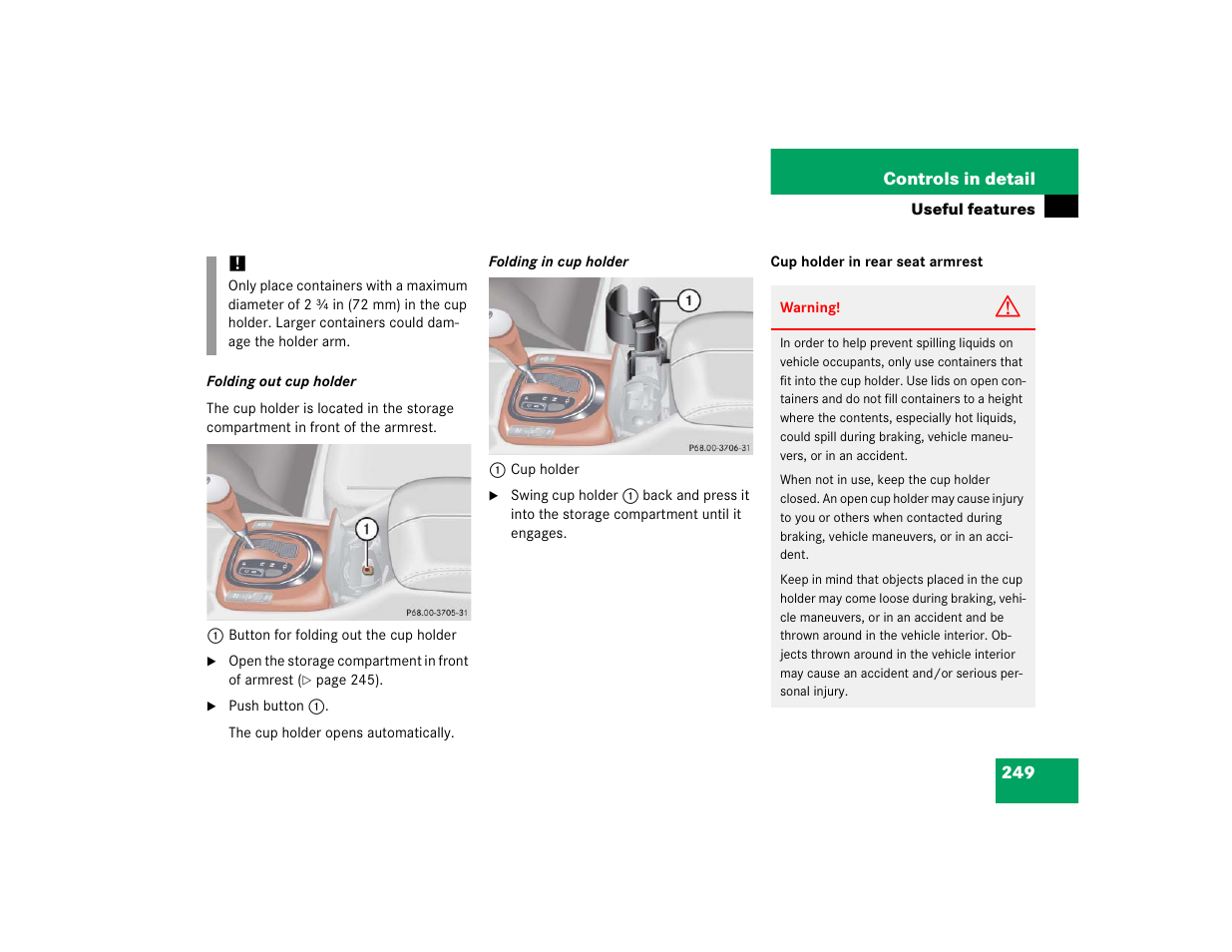 Mercedes-Benz S-Class User Manual | Page 251 / 474