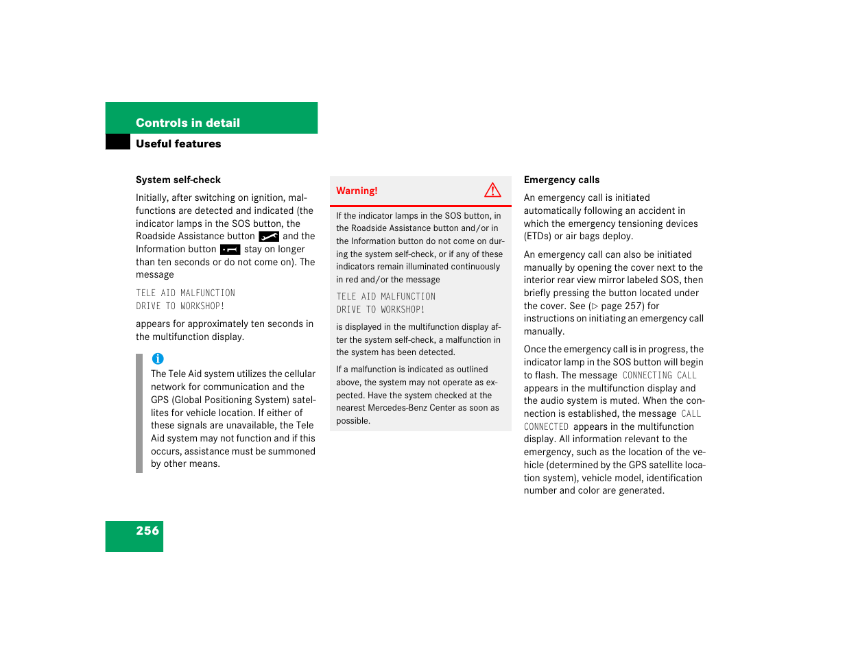 Mercedes-Benz S-Class User Manual | Page 258 / 474