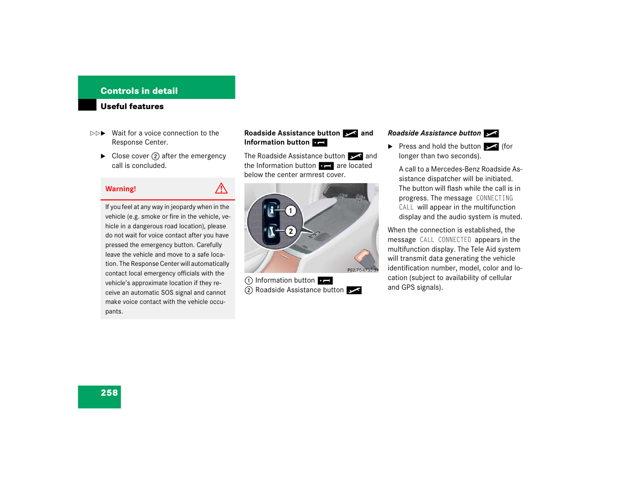 Mercedes-Benz S-Class User Manual | Page 260 / 474