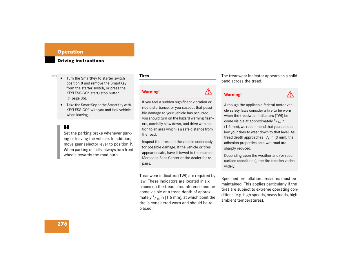 276 operation | Mercedes-Benz S-Class User Manual | Page 278 / 474