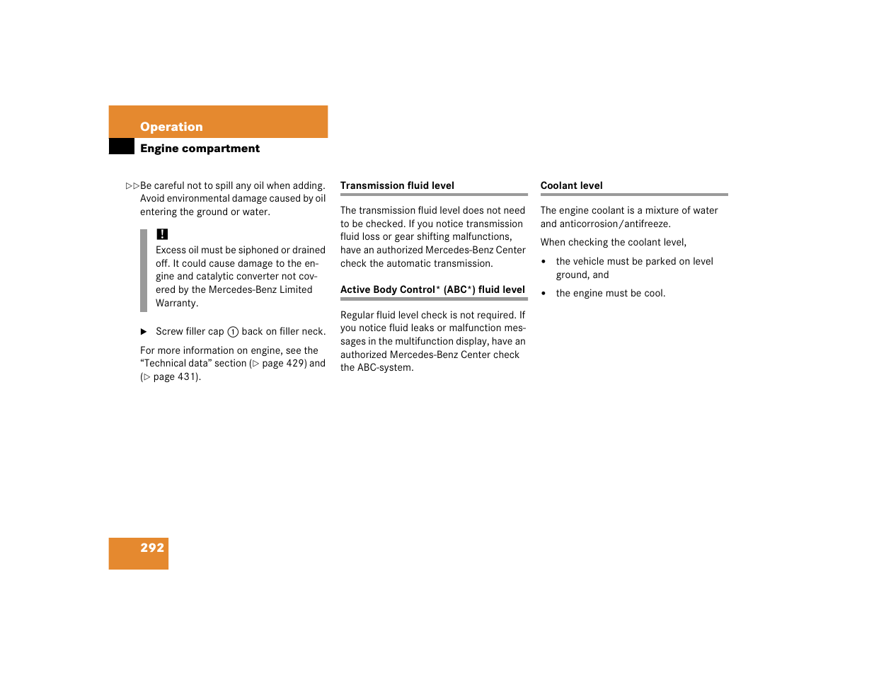Mercedes-Benz S-Class User Manual | Page 294 / 474