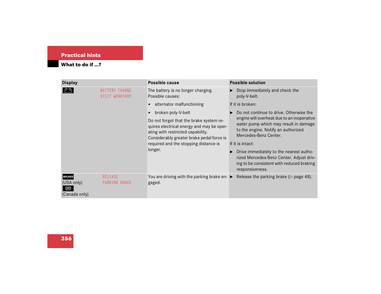 Mercedes-Benz S-Class User Manual | Page 358 / 474