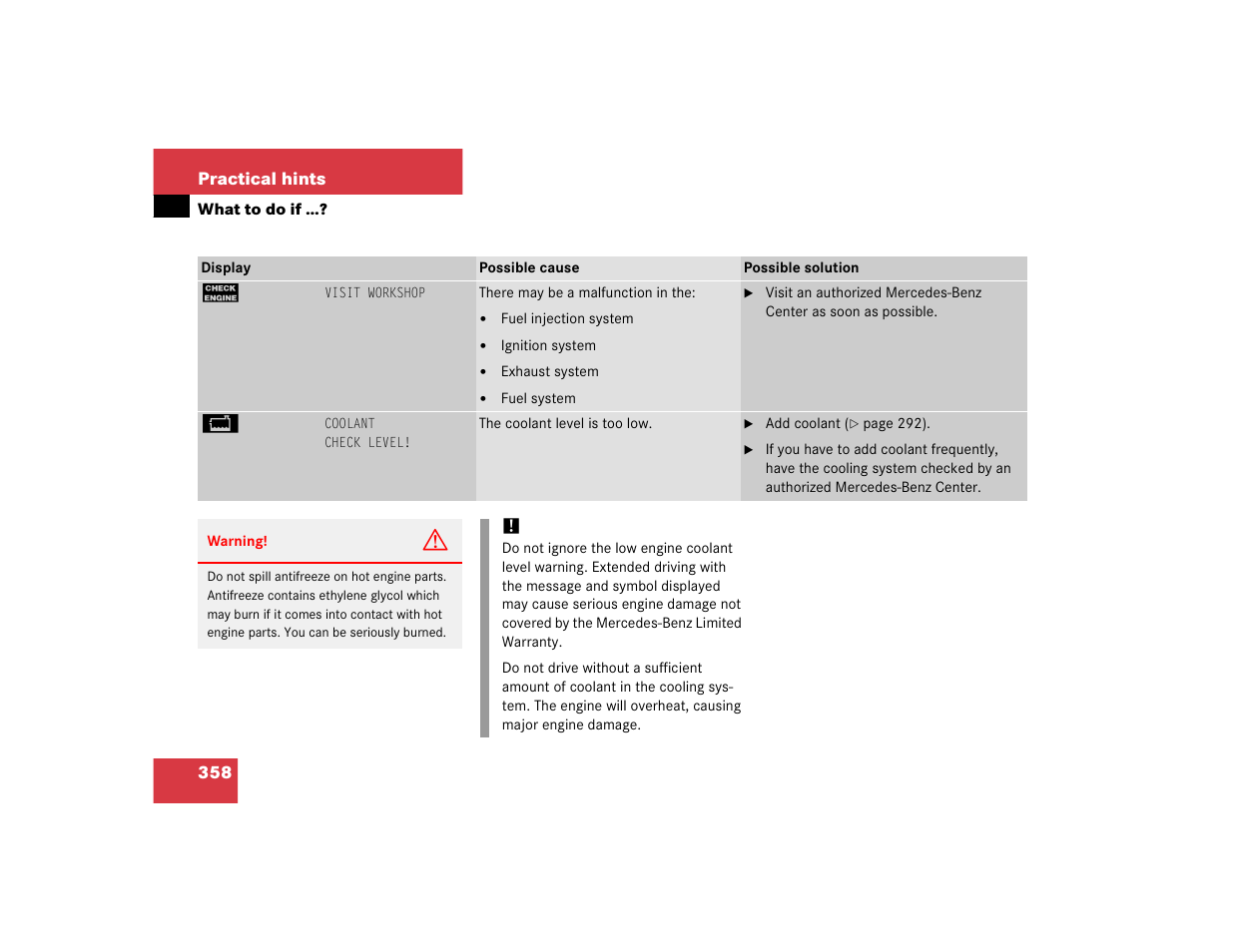 Mercedes-Benz S-Class User Manual | Page 360 / 474