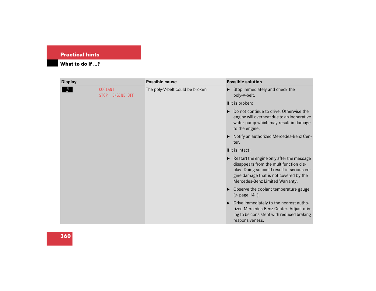 Mercedes-Benz S-Class User Manual | Page 362 / 474