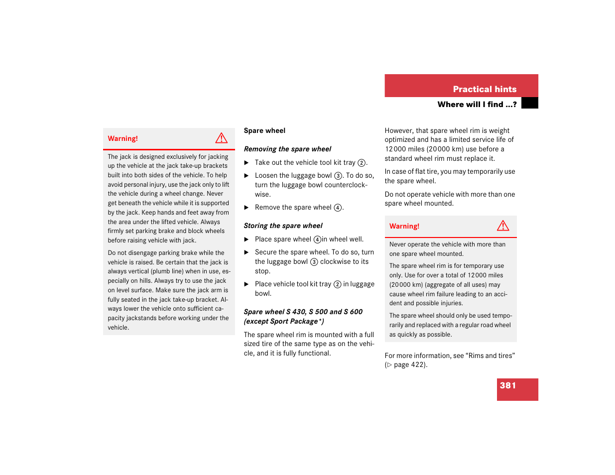 Mercedes-Benz S-Class User Manual | Page 383 / 474