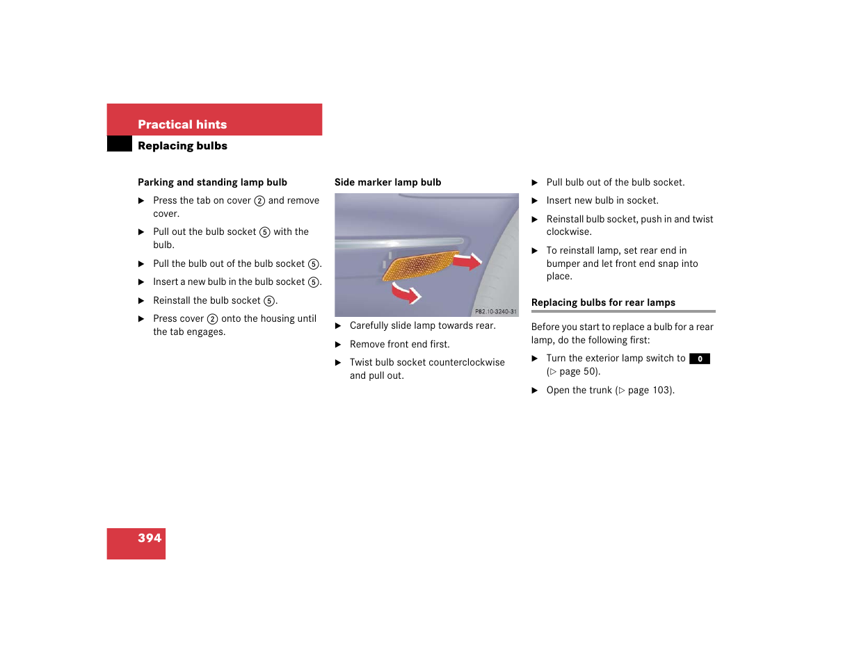 394 practical hints | Mercedes-Benz S-Class User Manual | Page 396 / 474