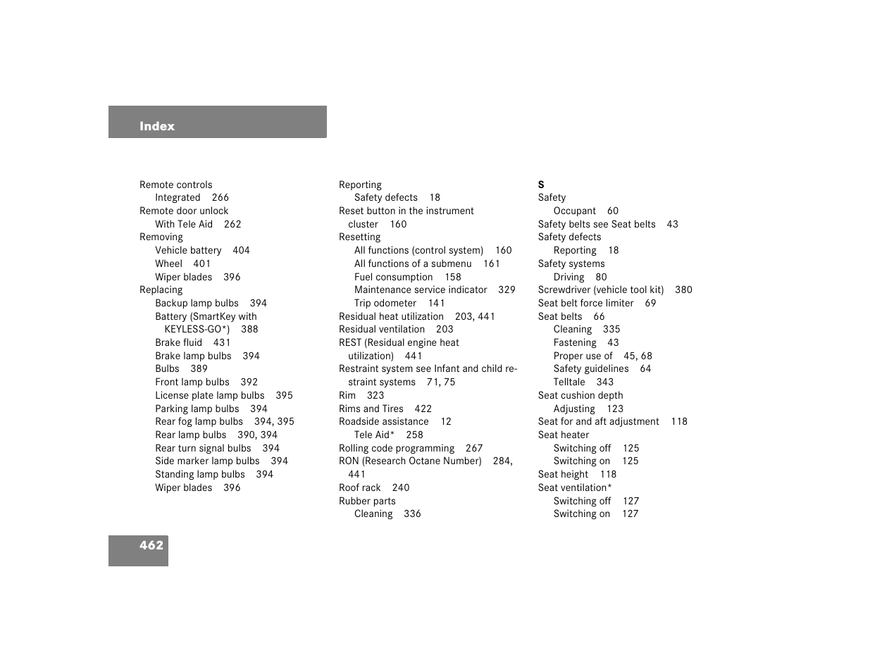 Mercedes-Benz S-Class User Manual | Page 464 / 474