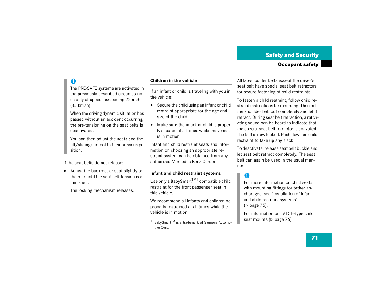 Mercedes-Benz S-Class User Manual | Page 73 / 474