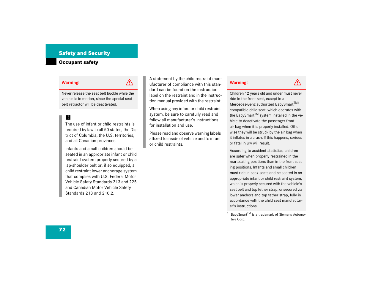 Mercedes-Benz S-Class User Manual | Page 74 / 474