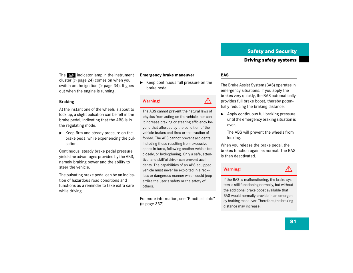 Mercedes-Benz S-Class User Manual | Page 83 / 474
