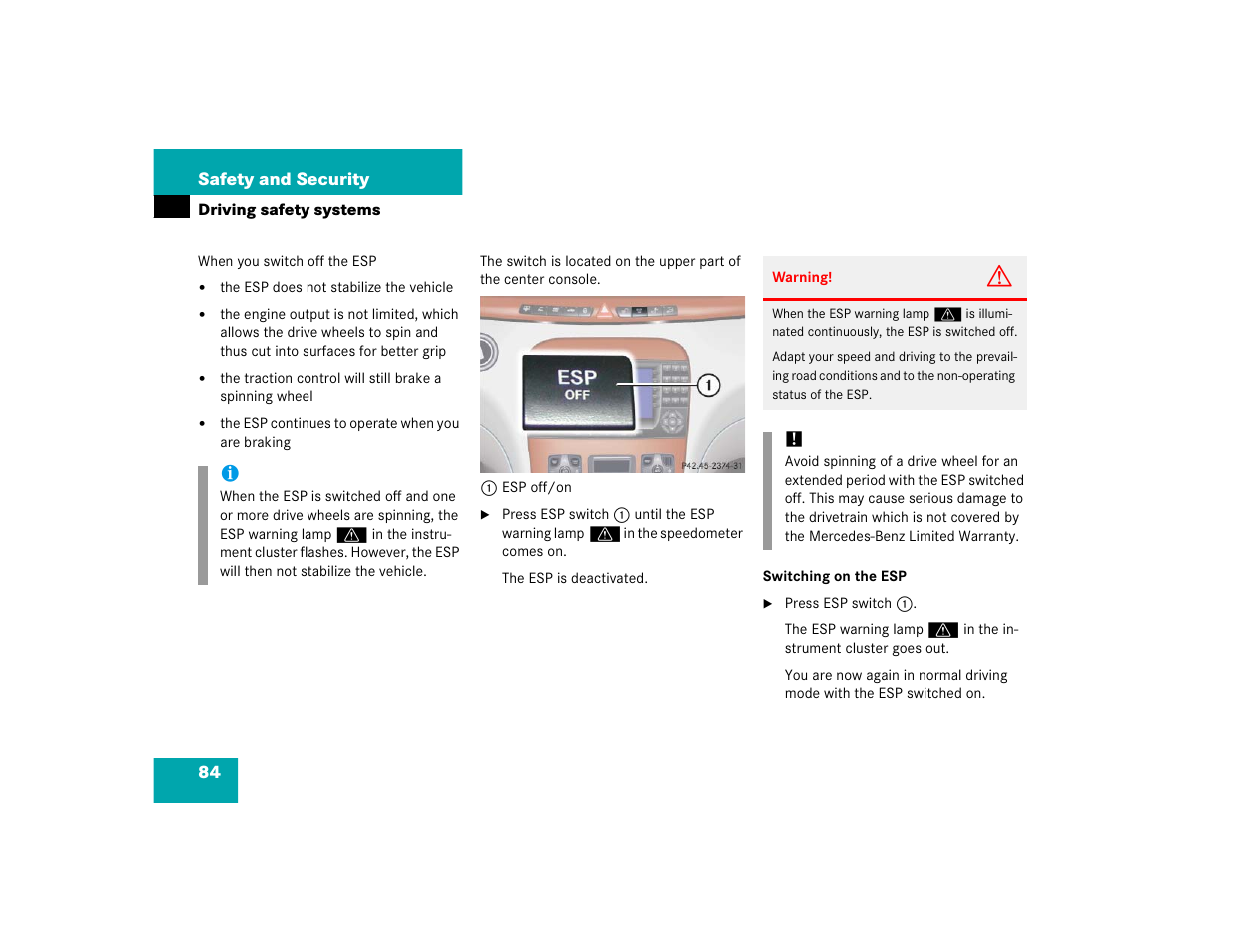 Mercedes-Benz S-Class User Manual | Page 86 / 474
