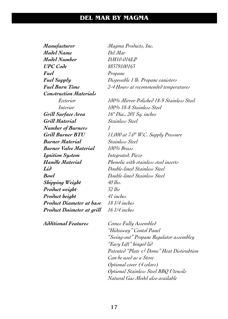 Magma DM10-016LP User Manual | Page 17 / 20