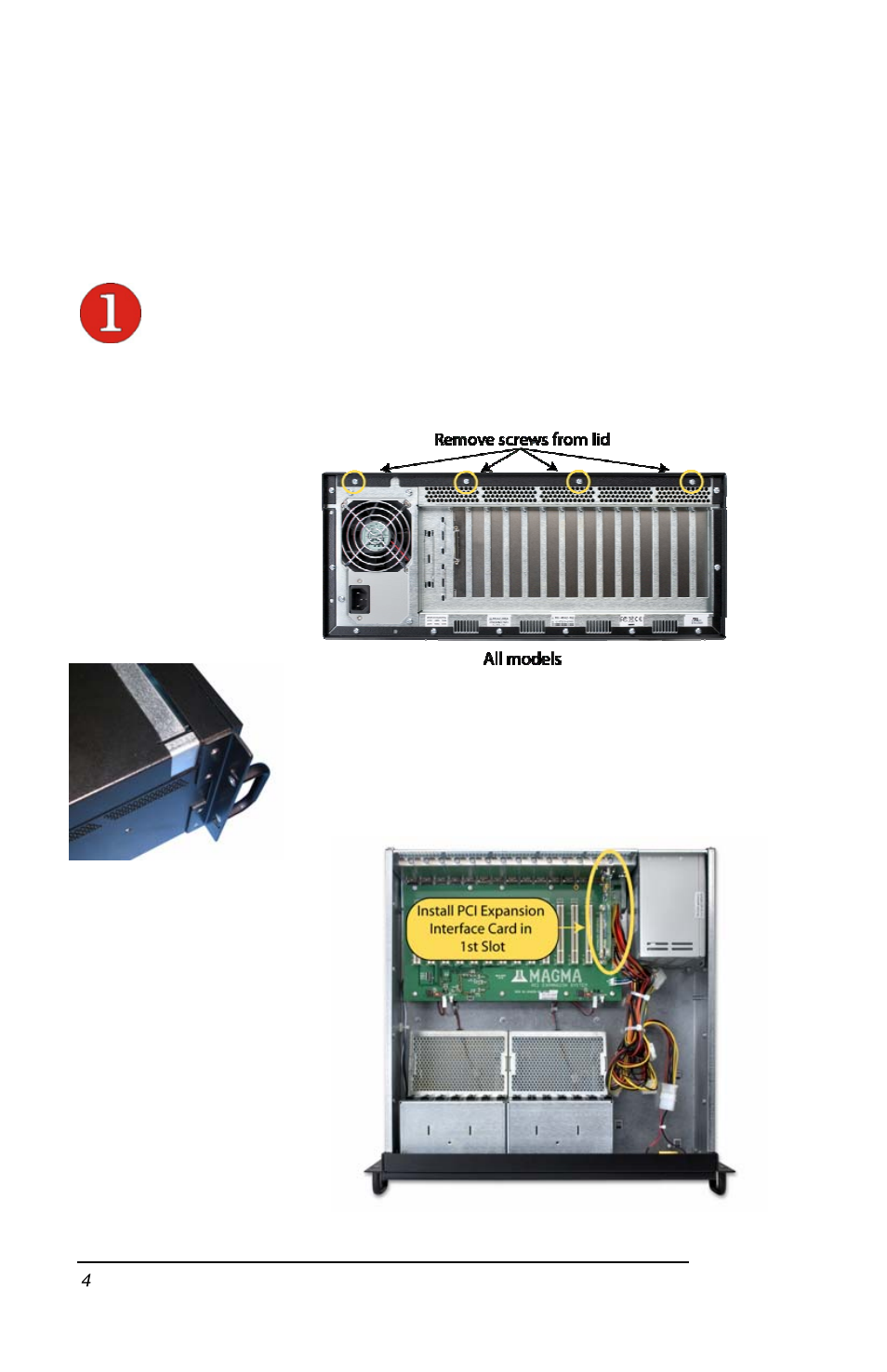 Before you begin, Install expansion interface card | Magma P13RR User Manual | Page 12 / 52