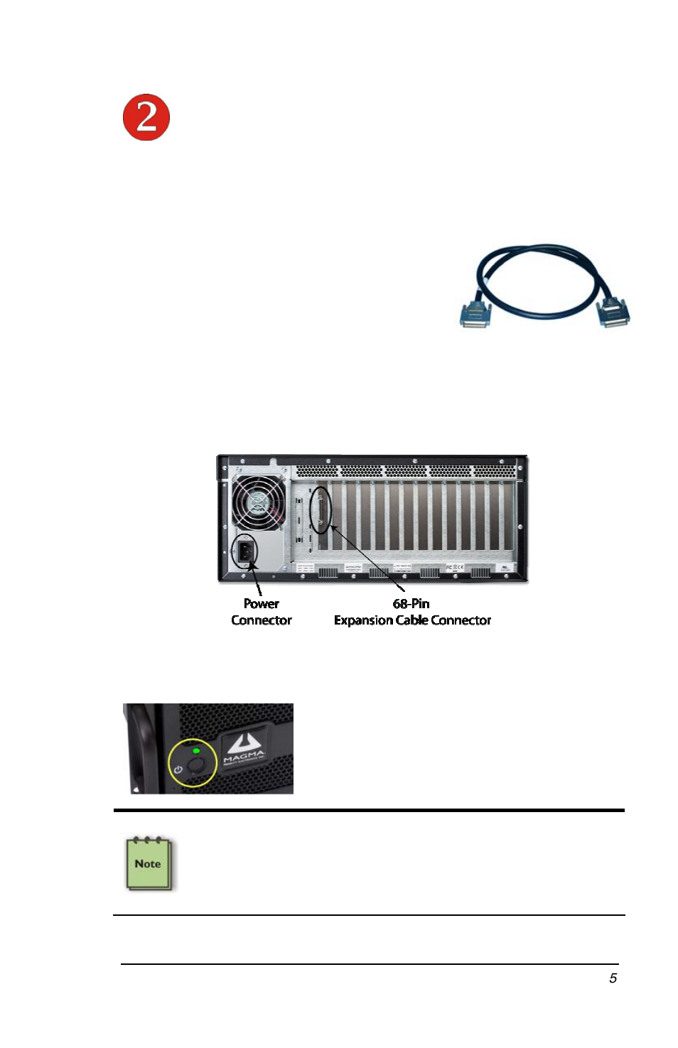 Attach pci expansion and power cable | Magma P13RR User Manual | Page 13 / 52