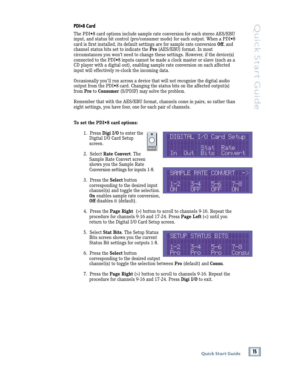 Quick star t guide | Magma MDR 24/96 User Manual | Page 15 / 44