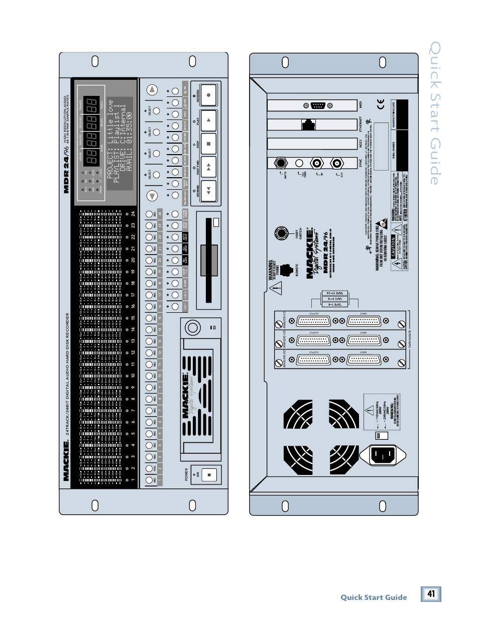 Quick star t guide, Quick start guide, Mdr 24 | Magma MDR 24/96 User Manual | Page 41 / 44