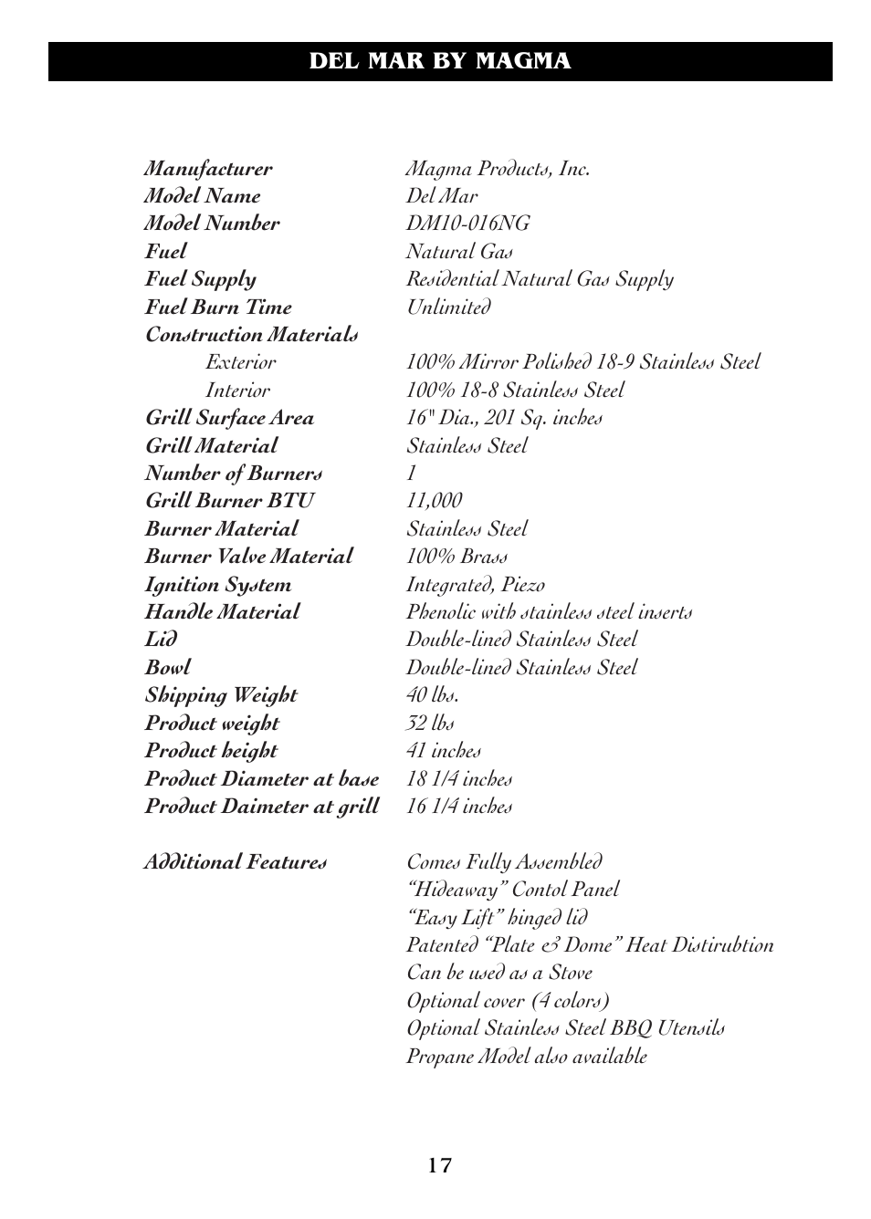Magma DM10-016NG User Manual | Page 17 / 20