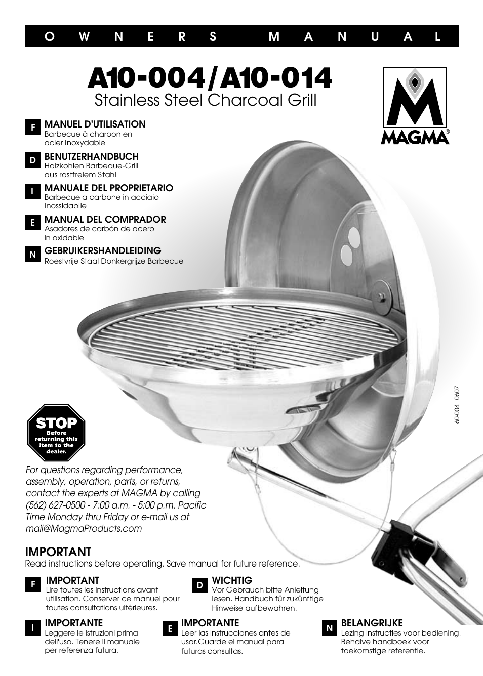 Magma A10-014 User Manual | 12 pages