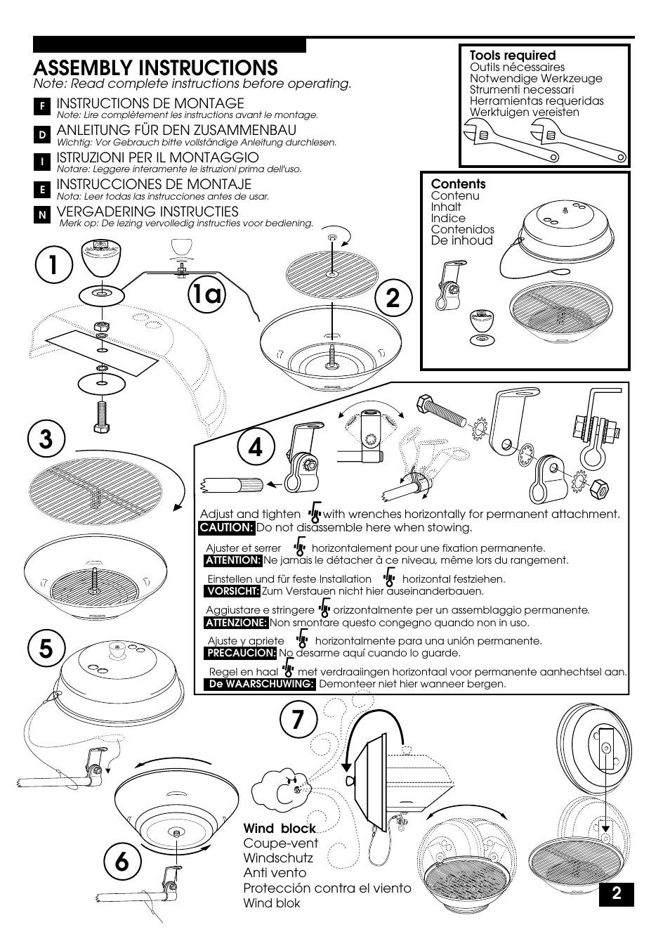 Assembly instructions | Magma A10-014 User Manual | Page 2 / 12