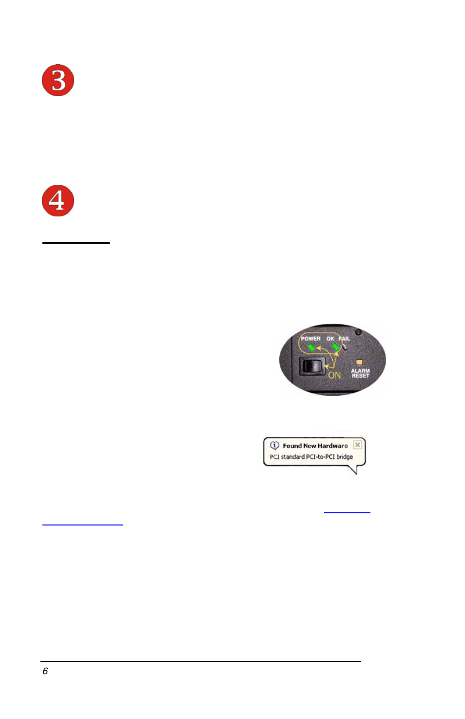 Recheck the installation, Applying power correctly, Ustarting up | Starting up | Magma PCI Expansion System P13RR-TEL User Manual | Page 14 / 60