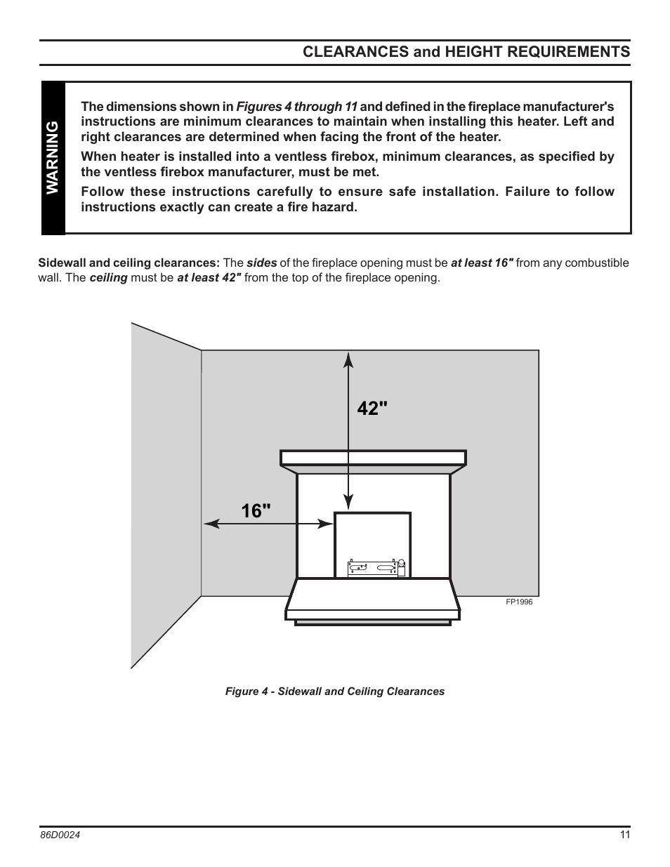 Monessen Hearth MJ27NR User Manual | Page 11 / 40