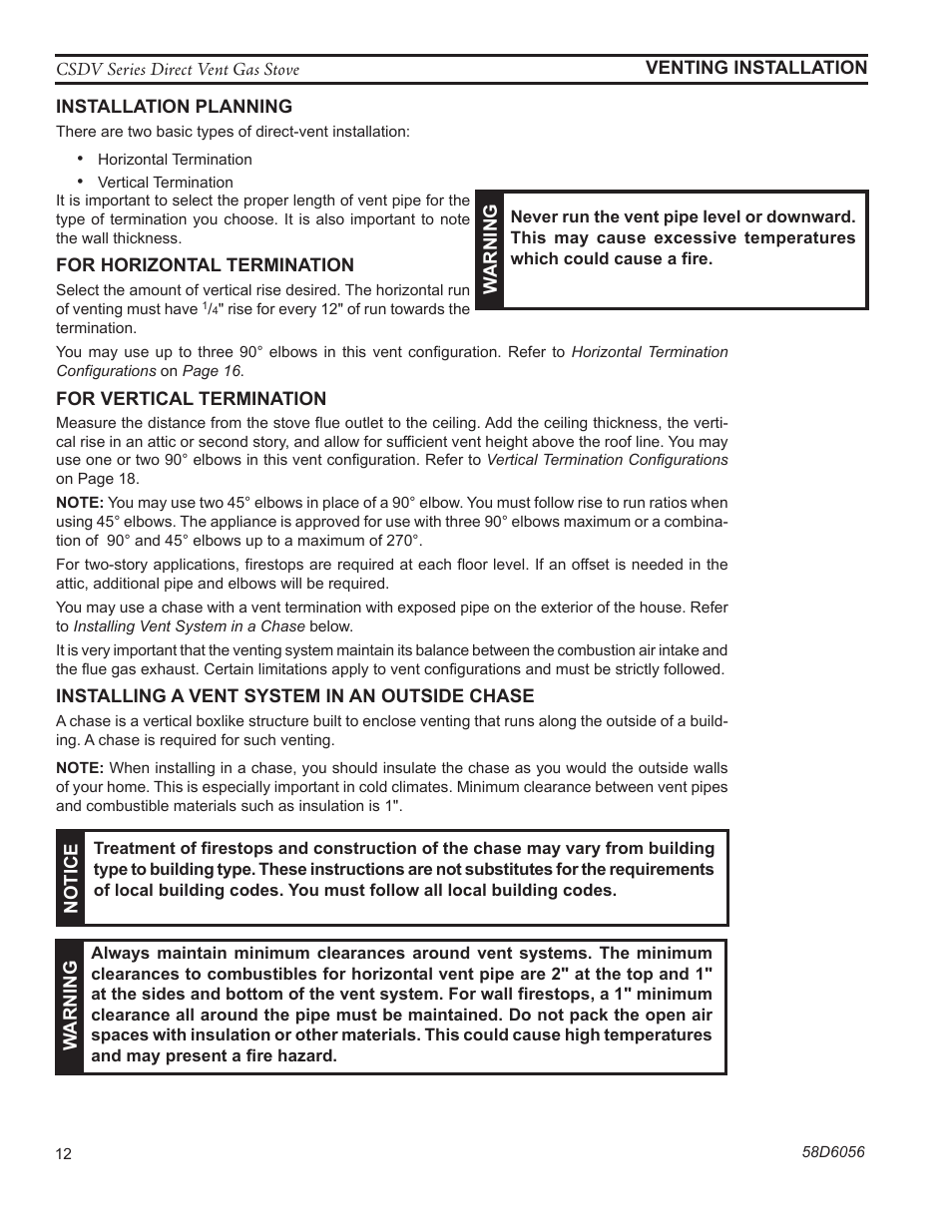 Monessen Hearth CSDV40SLP User Manual | Page 12 / 44