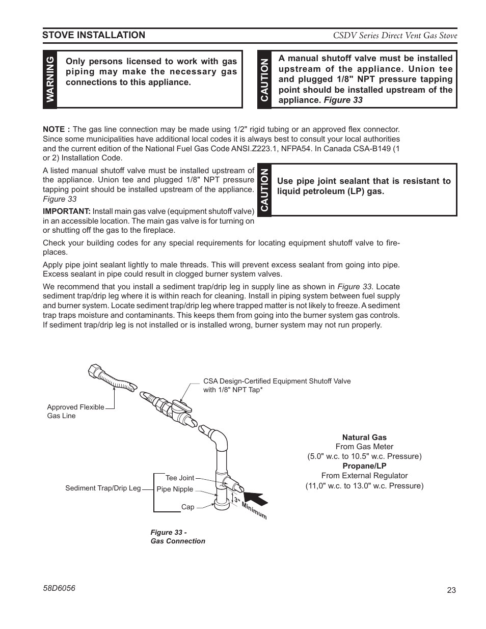 Monessen Hearth CSDV40SLP User Manual | Page 23 / 44