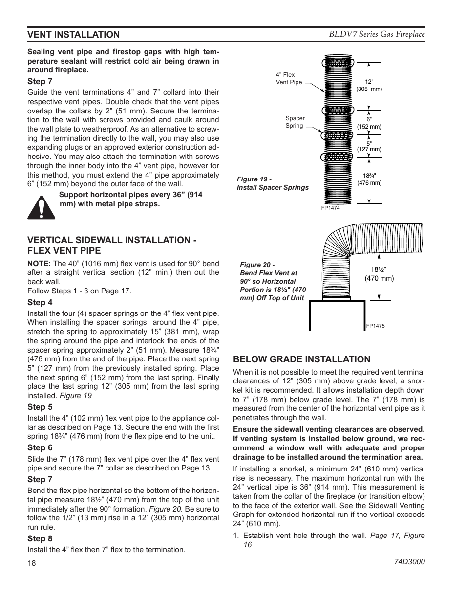 Monessen Hearth BLDV7 SERIES BLDV500N/PV7;N/PSC7 User Manual | Page 18 / 60